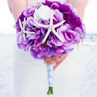 lilac and starfish bouquet